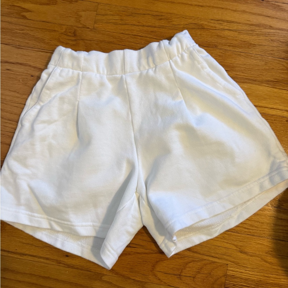 shorts aerie white sweatshirts pockets xxs